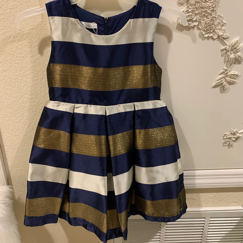 🔥HOST PICK🔥 Blue Sky, Size 5/6 Gold, Blue, Silver colors dress